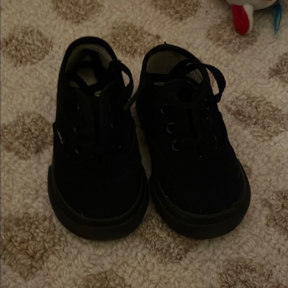 Classic Vans Black Canvas Toddler Shoes size 4.5 toddler